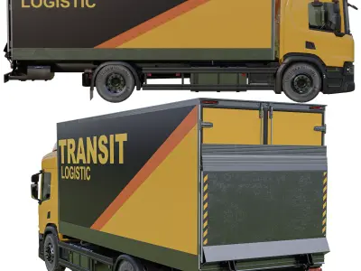 Transit Truck - Scania P360 for Logistics and Transportation Low-poly 3D model