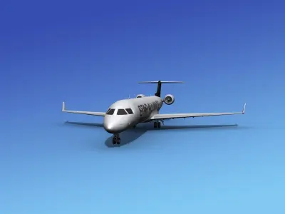 Bombardier CRJ700 Star Alliance 3D model