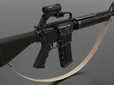 m16A4 Fps-Tps Low-poly 3D model
