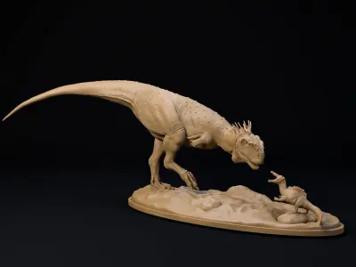 Rugops standing 1-35 scale pre-supported dinosaur FREE model Free 3D print model