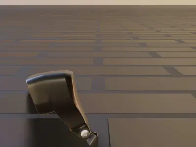 E-scooter front light with procedural PBR material setup 3D model