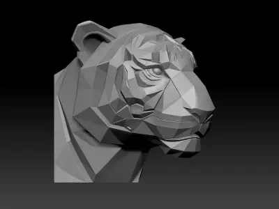 Tiger Head Free 3D model