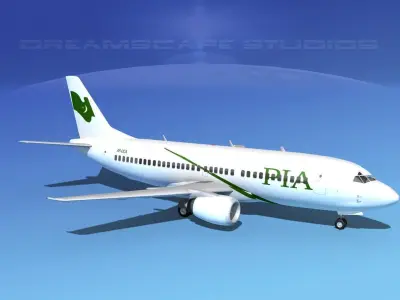 Boeing 737-300 PIA 3D model