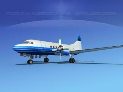 Convair CV-580 Corporate 3 3D model
