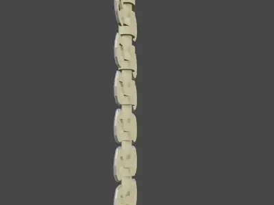 fish-sword spinal cord Low-poly 3D model