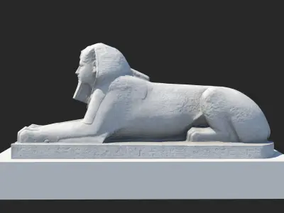Crystal Palace Sphinx Low-poly 3D model
