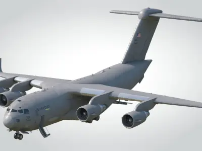 C-17 GLOBEMASTER III Low-poly 3D model