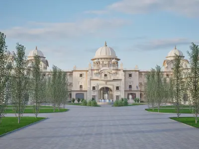 Rajasthani heritage palace 3D model