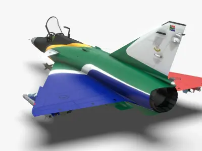 Atlas Cheetah C South African Display Team Low-poly 3D model