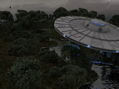 Alien speceship UFO 3D model