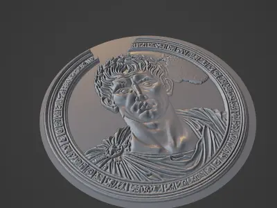 Julius Caesar Medallion 3D print model
