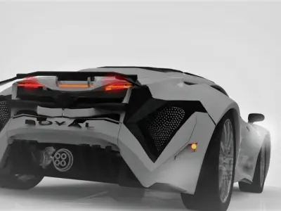 ROYAL-17 bugatti veyron wallpaper Free low-poly 3D model