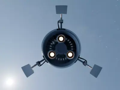 Sci-Fi Planetary Lander Space Pod 3D Model Low-poly 3D model