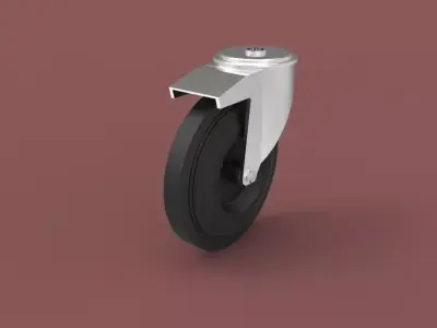 Roller swivel caster Free 3D model