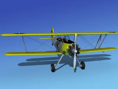 Stearman PT-17 Kaydet V07 3D model