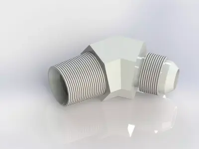 45 DEG ELBOW 6NPT - 6JIC Free 3D model