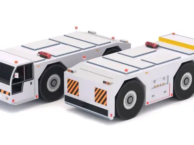 Aircraft Towing Tractor Low-poly 3D model