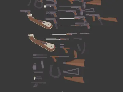 Sentinel Series M1911 Low-poly 3D model