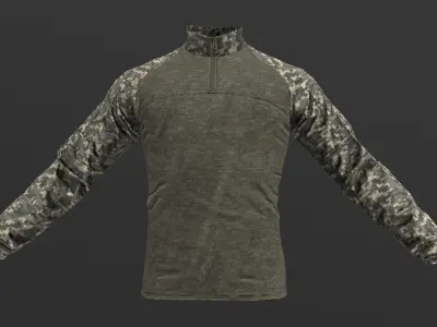 Mens Tactical Military Combat Shirt Low Poly Version Low-poly 3D model