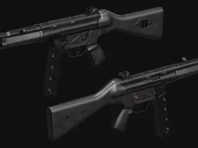 MP5 SMG Low-poly 3D model