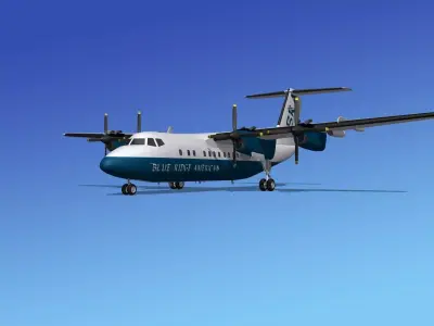 Dehavilland DHC-7 Blue Ridge American 3D model