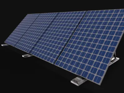 Solar Panel Low-poly 3D model
