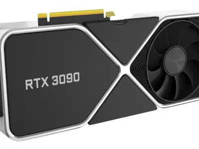 Graphics Card NVidia RTX 3090 3D model