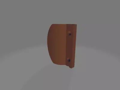 Balcony door handle 3D print model