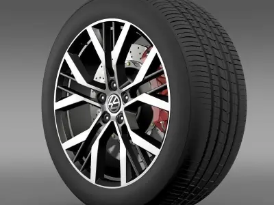 Volkswagen Golf GTI wheel 2 3D model