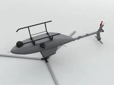  Firescout UAV Unmanned Helicopter Low-poly 3D model