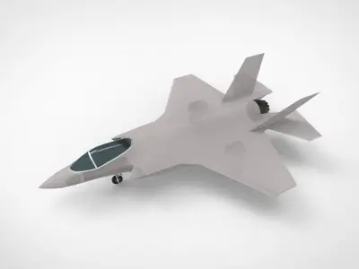 F35 A Fighter jet Low Poly Low-poly 3D model