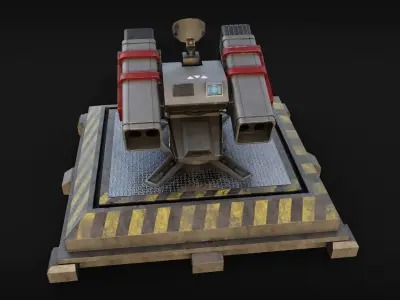 Samsite Surface to air missile system Low-poly 3D model