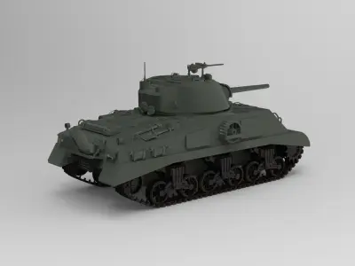 Sherman M4A2 3D model