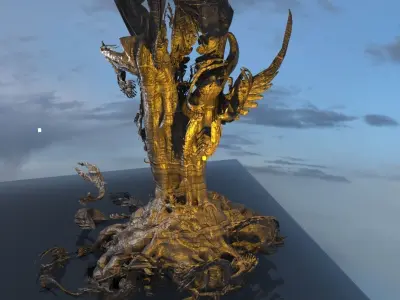 Ghost rock Hades Roots collection Low-poly 3D model