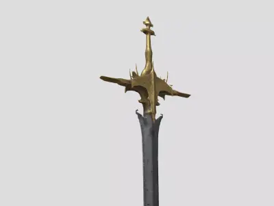 Bronze Cross Relic Low-poly 3D model