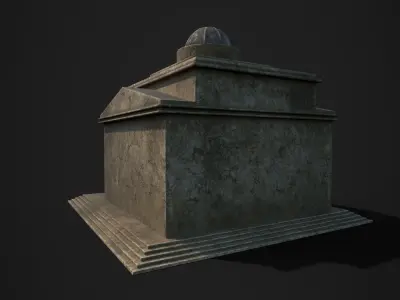 Old Roman Building Low-poly 3D model