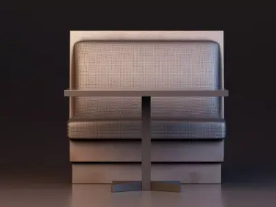 Modern Restaurant Chair with Table Free low-poly 3D model