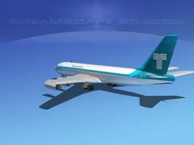 Boeing 707 Transamerica 3D model