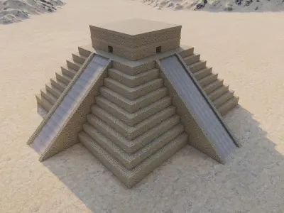 Zigurat ancient pyramid-Ziggurat Temple 3D model
