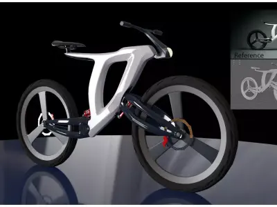 3D Concept Bike Low-poly 3D model