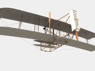 the Wright Flyer Low-poly 3D model