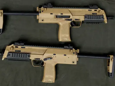 HK MP7 A2 Low-poly 3D model