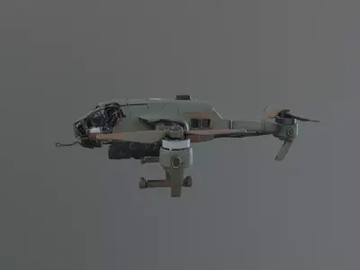 destroyed VTOL 3D model purchase