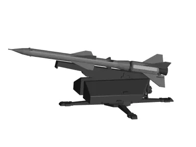 SA2 air defence system 3D model