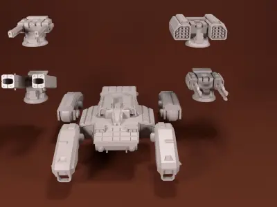 28mm Long-Range Support Platform - Perun 3D print model