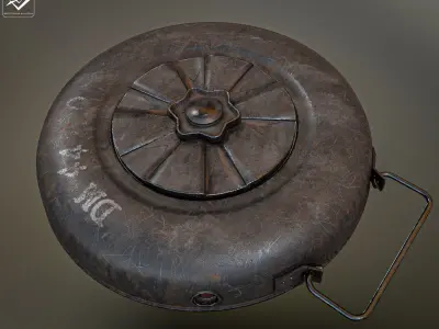 teller mine Low-poly 3D model