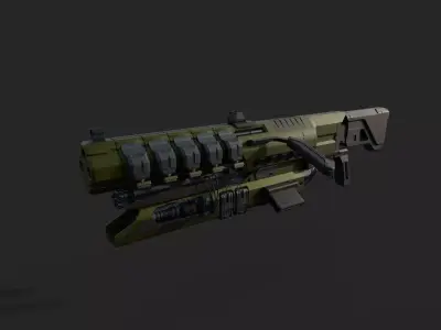 Sci-Fi Weapons Collection Low-poly 3D model