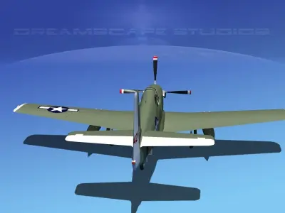 North American P-51B Mustang V01 3D model