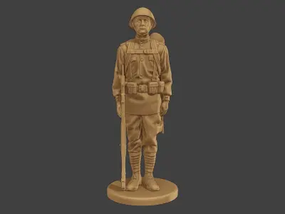 Russian soldier ww2 R1 000 Free 3D print model