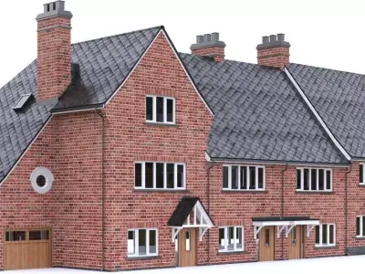 English Brick House 05 Low-poly 3D model